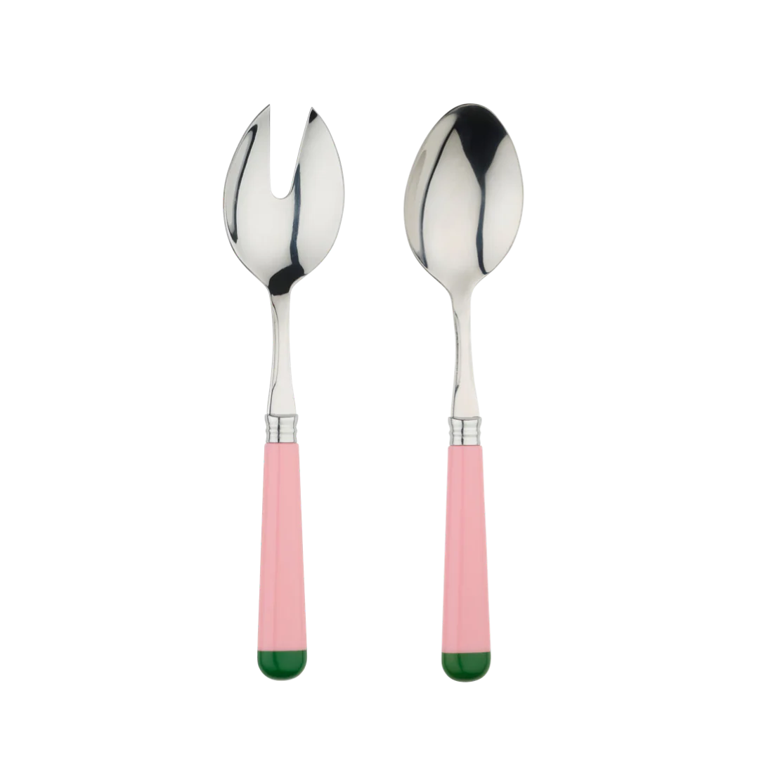 Salad Servers - Pink/Green