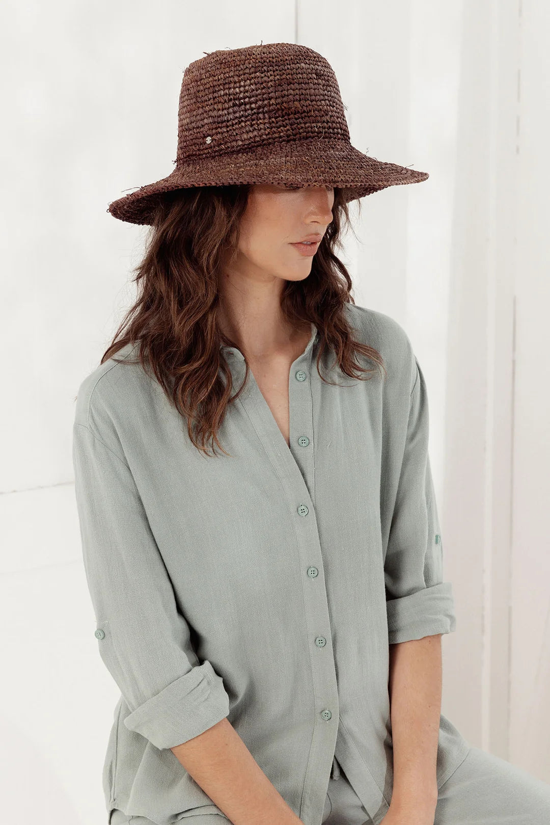 Alora Bucket Hat - Brown