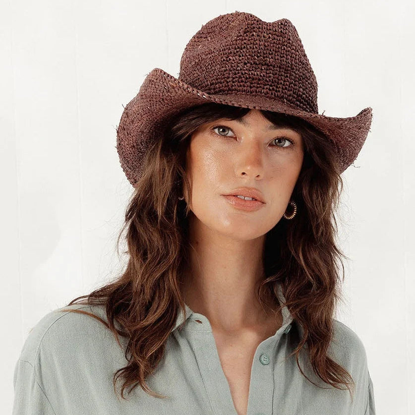 Rowyn Relaxed Cowboy Fedora - Brown