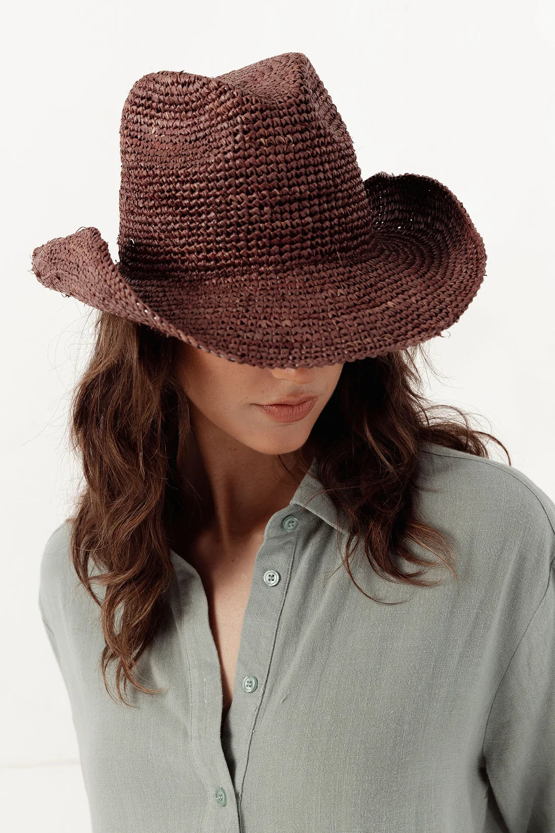 Rowyn Relaxed Cowboy Fedora - Brown