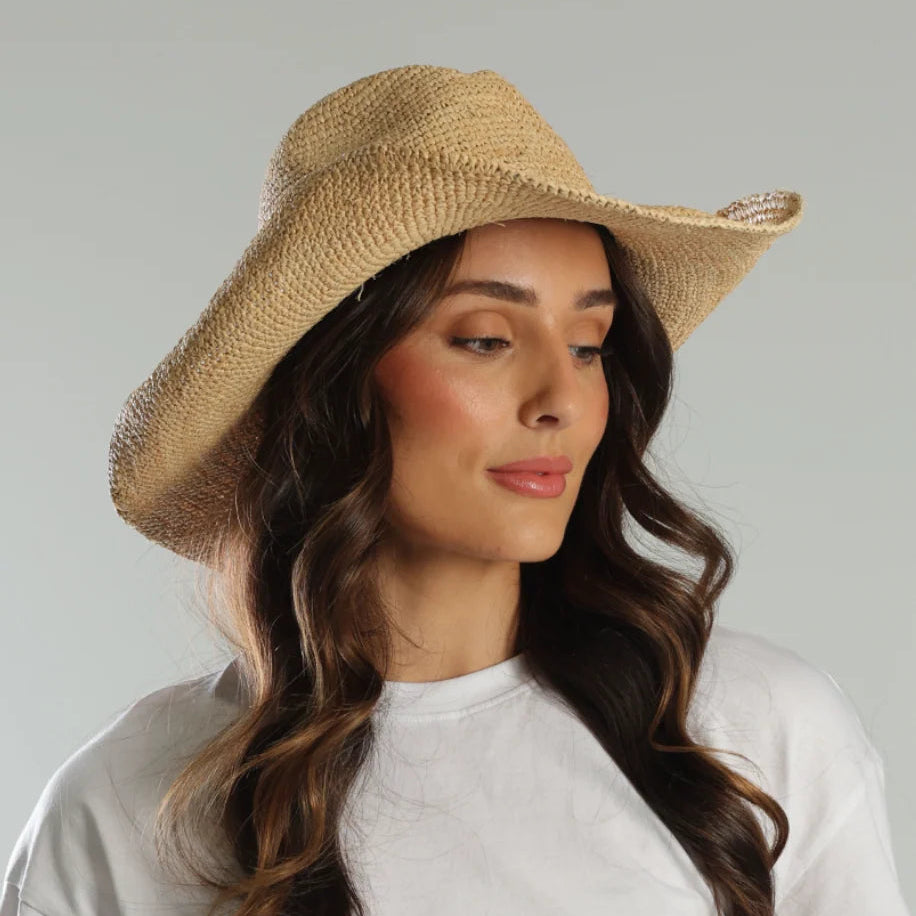Rowyn Relaxed Cowboy Fedora - Natural Beige