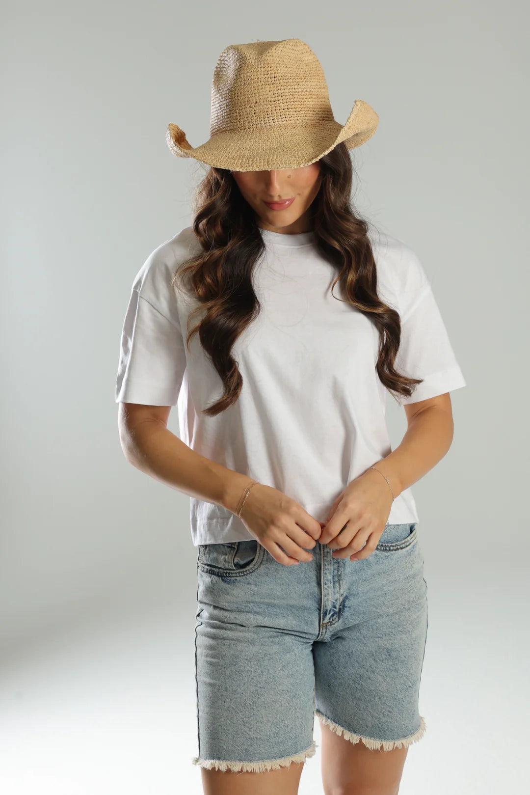 Rowyn Relaxed Cowboy Fedora - Natural Beige