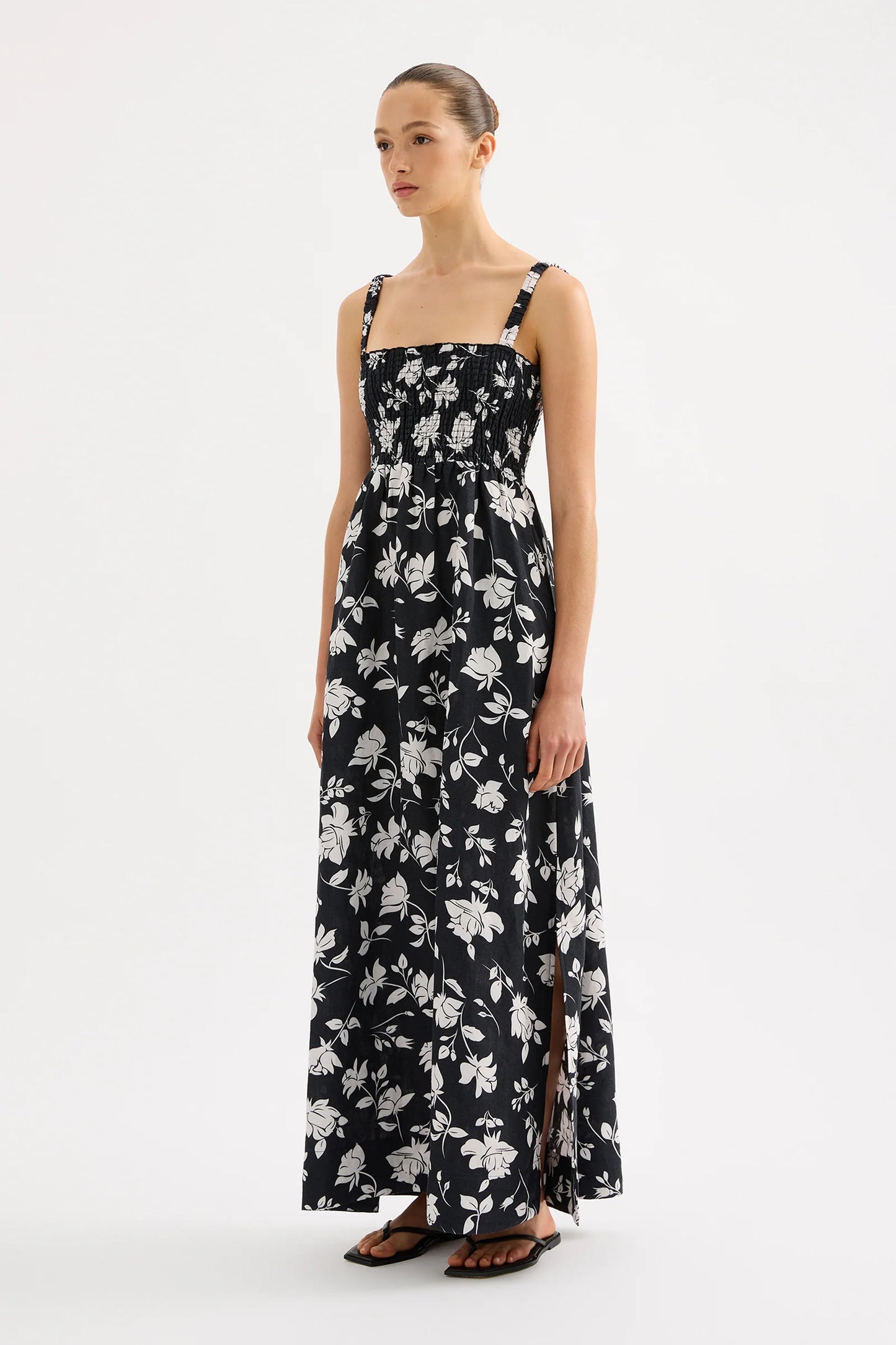 Alba Linen Maxi Dress - Alba