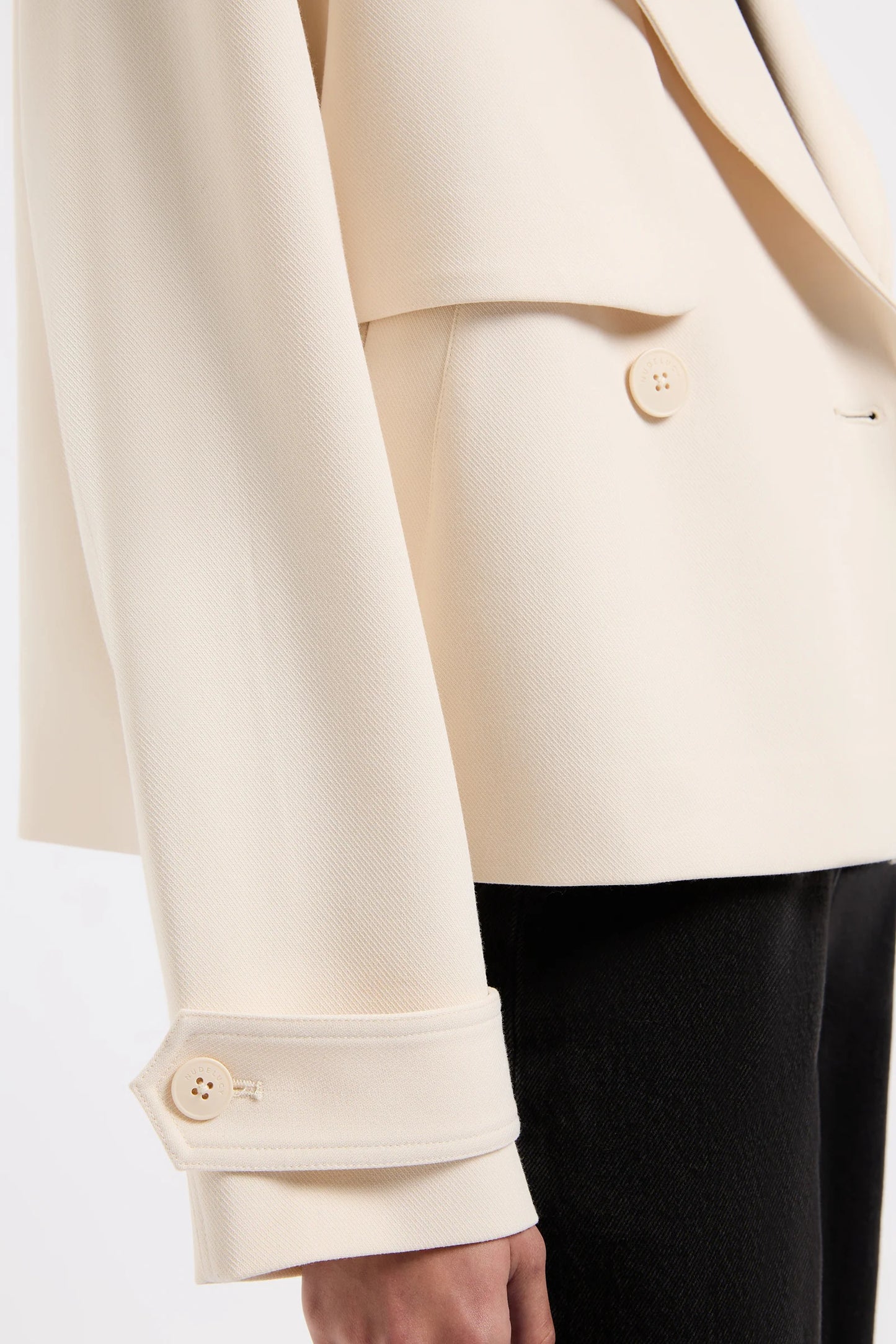 Karson Crop Trench - Cream