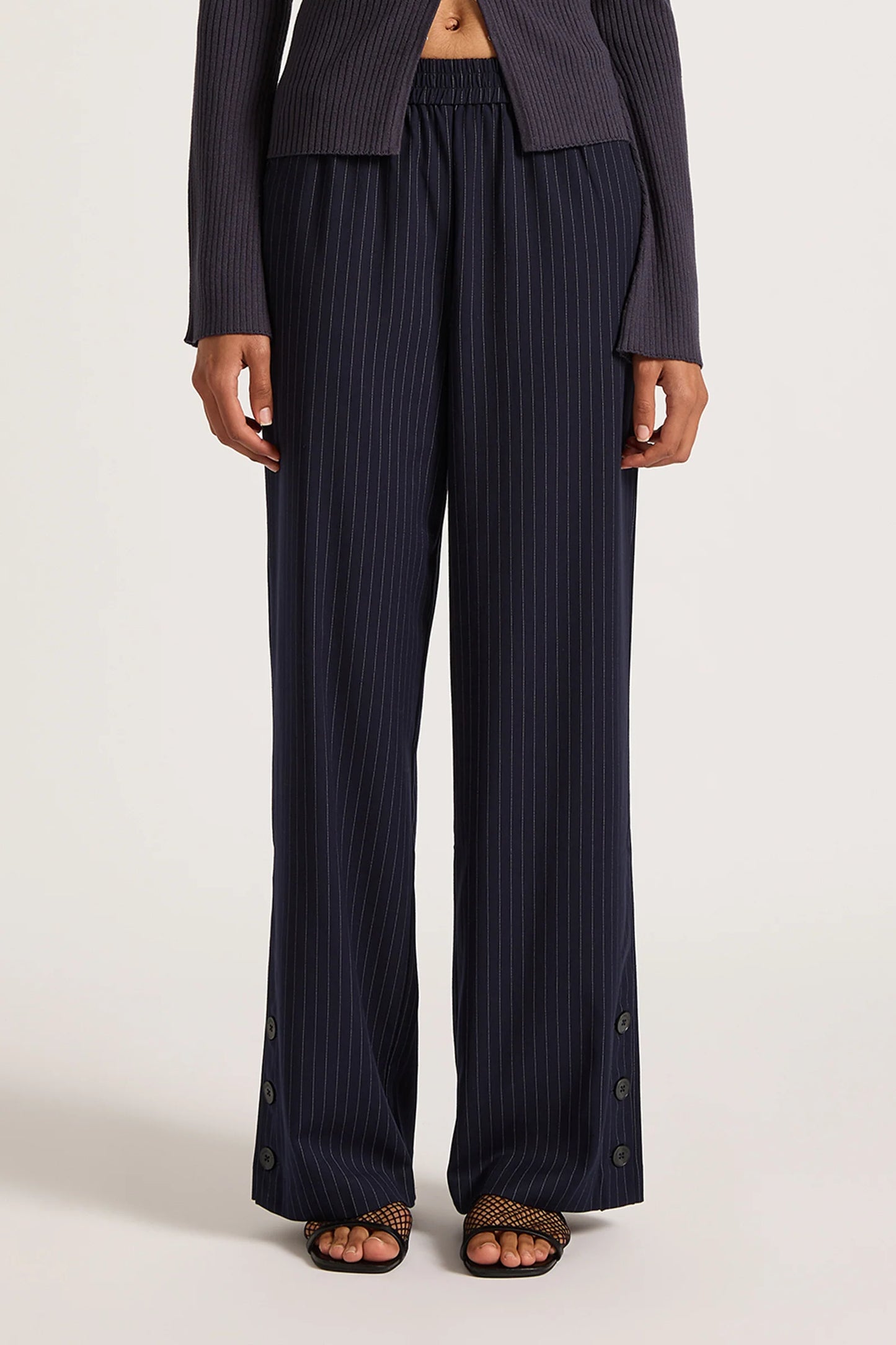 Bailey Pinstripe Pant - Navy Pinstripe