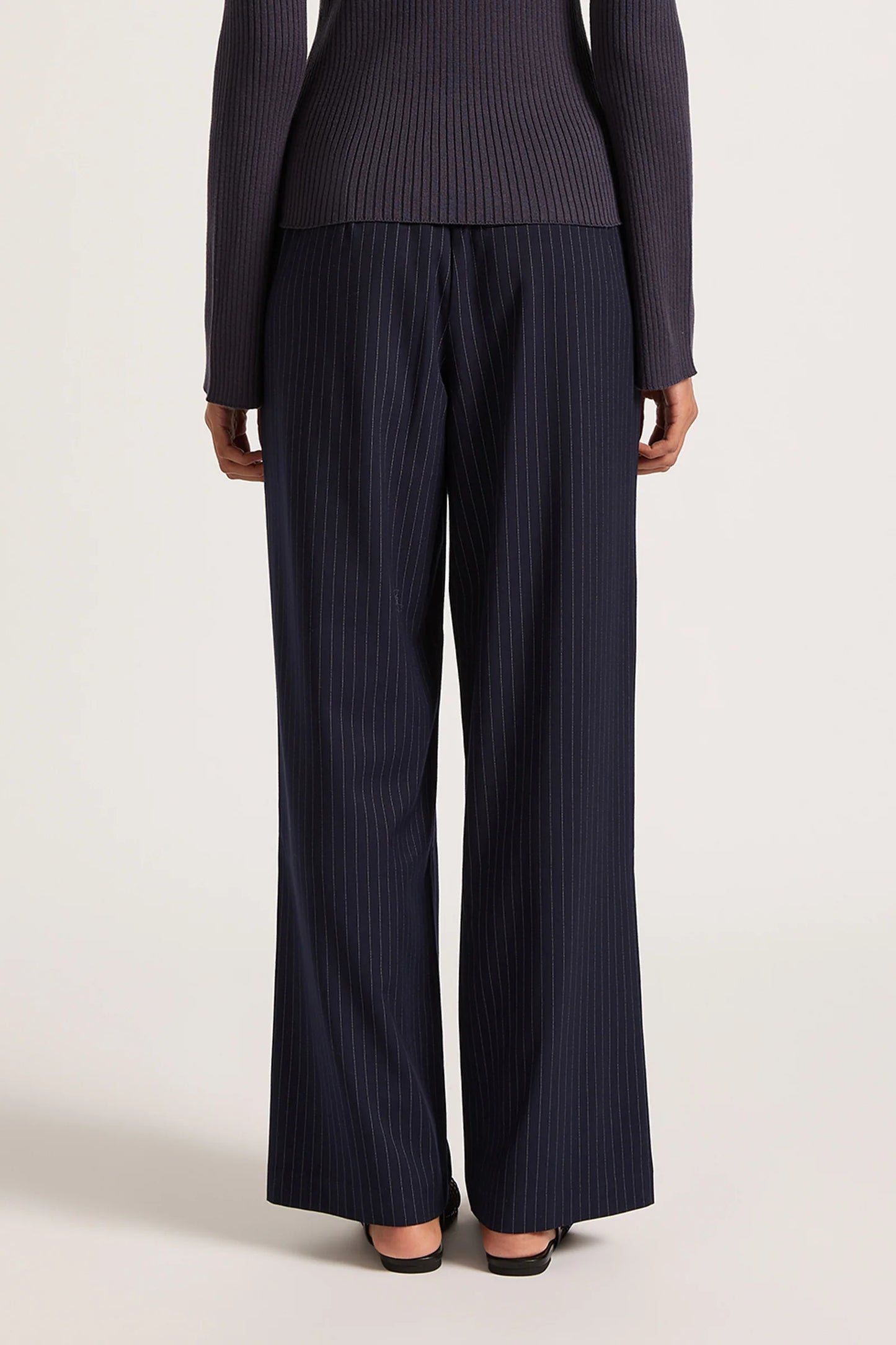 Bailey Pinstripe Pant - Navy Pinstripe