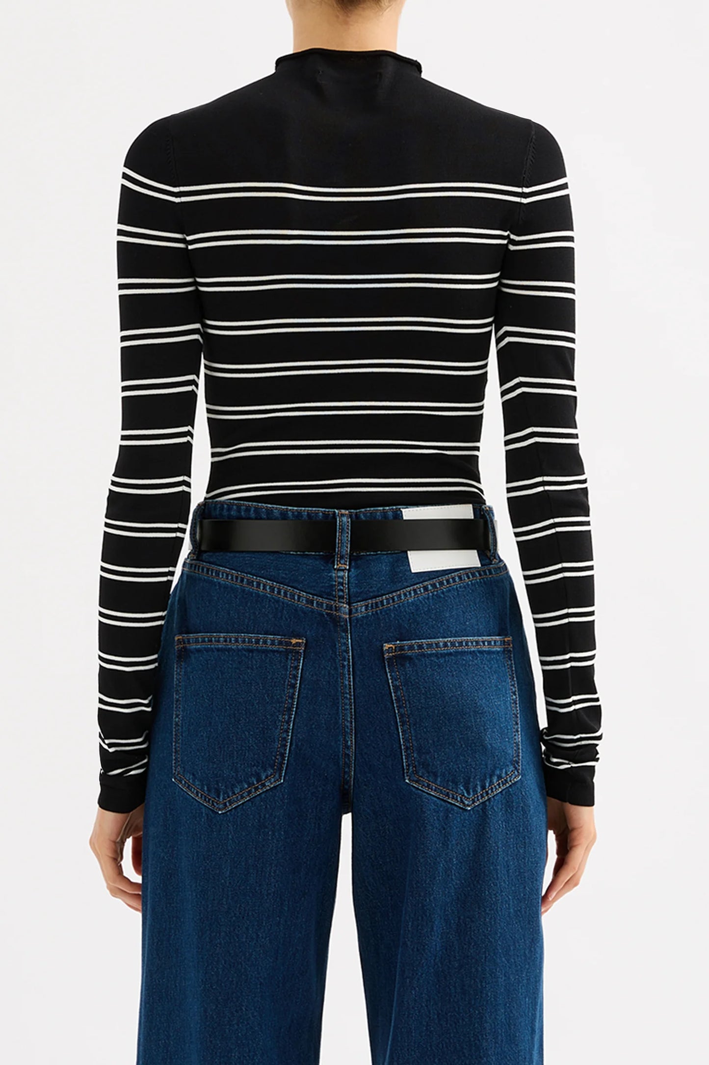 Tabi Sheer Knit - Black Stripe