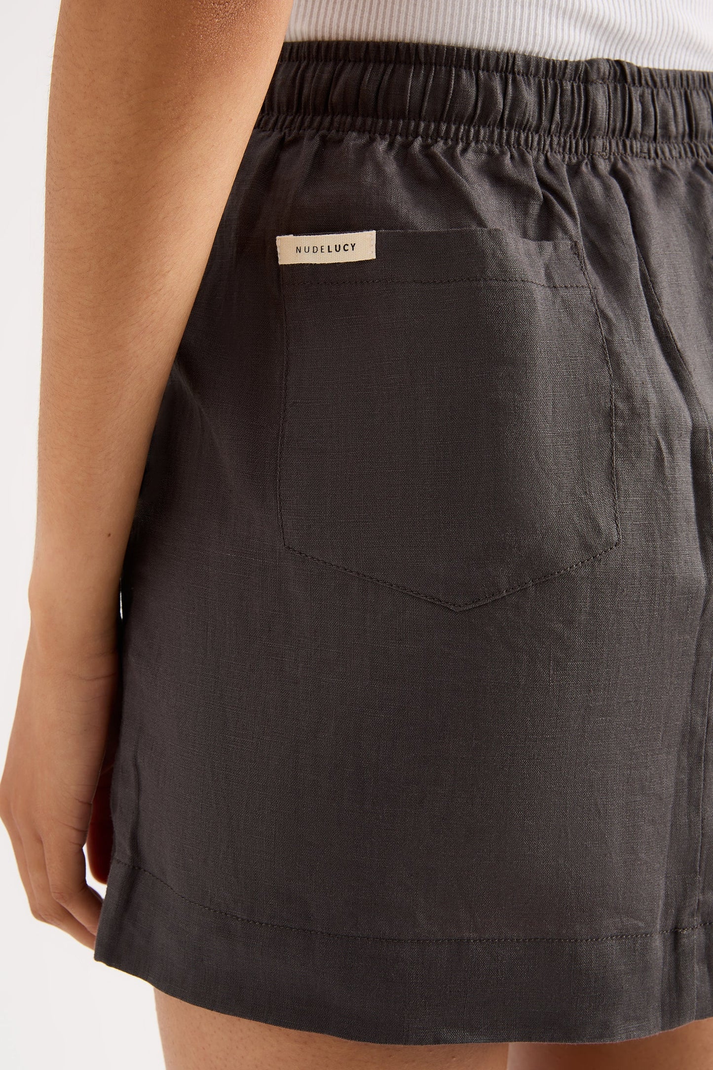 Lounge Linen Skirt - Coal