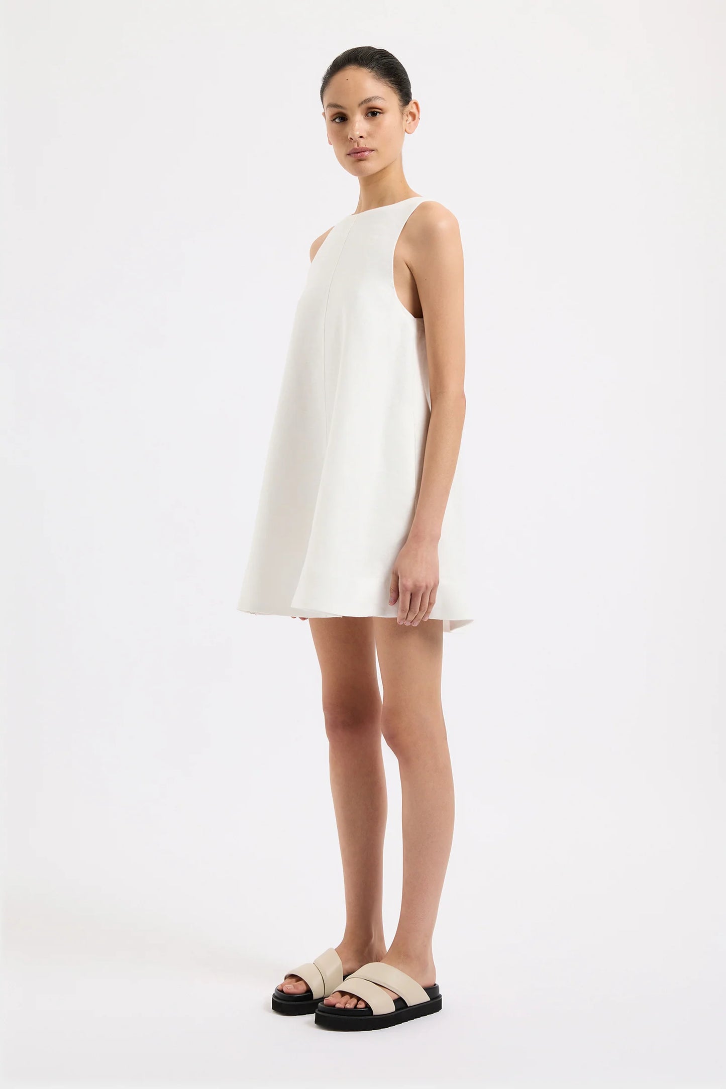 Nemi Linen Dress - White