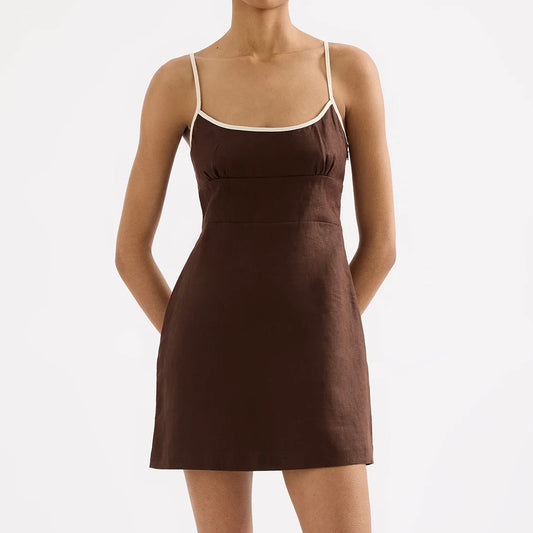 Bria Linen Mini Dress