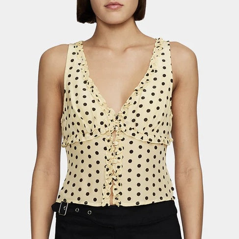 Sally Cami Top - Butter Spot