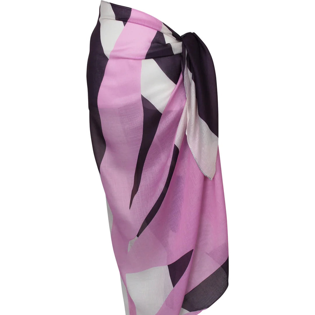 Fern Beach Sarong - Purple & Pink