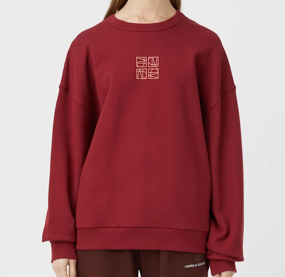 Monica Crew - Burgundy