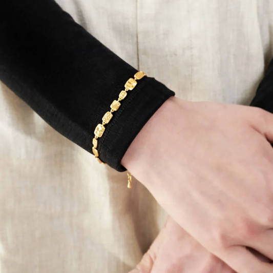 Hammered Gold Plated Bracelet