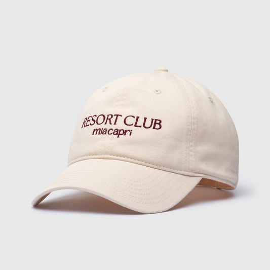 Embroidered Cap - Resort Club - Off White