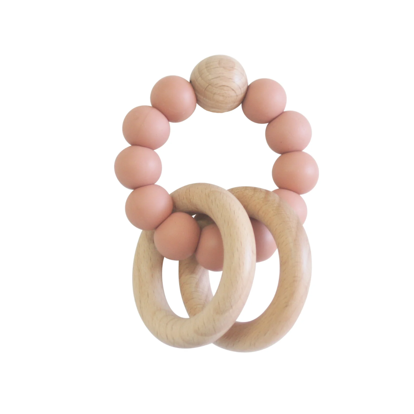 Beechwood Teether Ring - Terracotta
