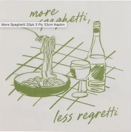 More Spaghetti Napkins 20 Pack