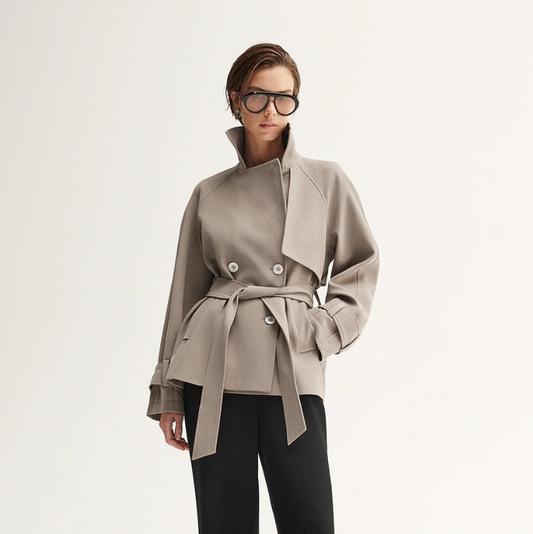 Selena Cropped Trench Coat