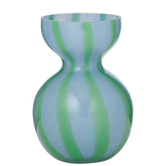 Bobbi Glass Vase - Sky/ Emerald