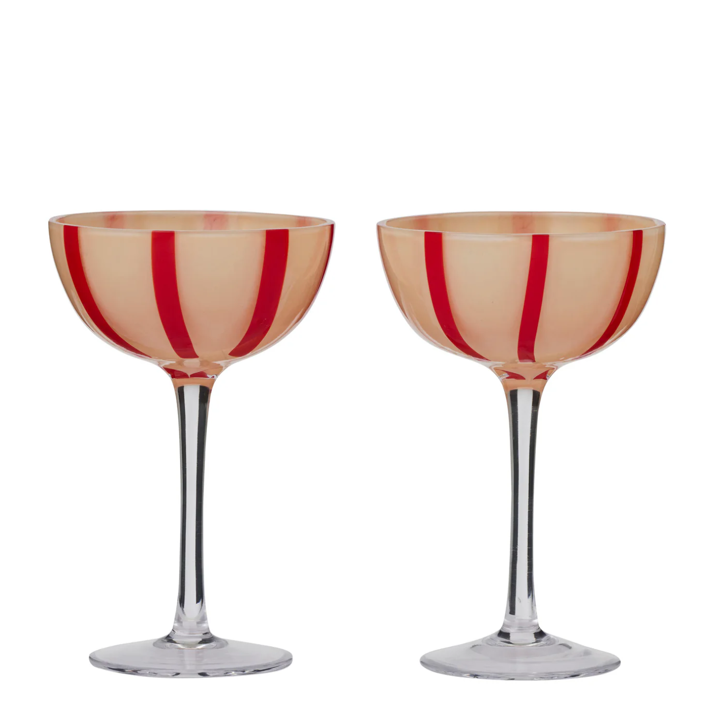 Aperitivo Coup Glasses Pink/Red - CLICK & COLLECT ONLY