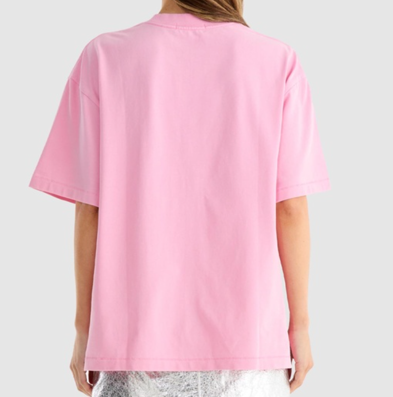 Chloe Oversized Tee - Washed Pink