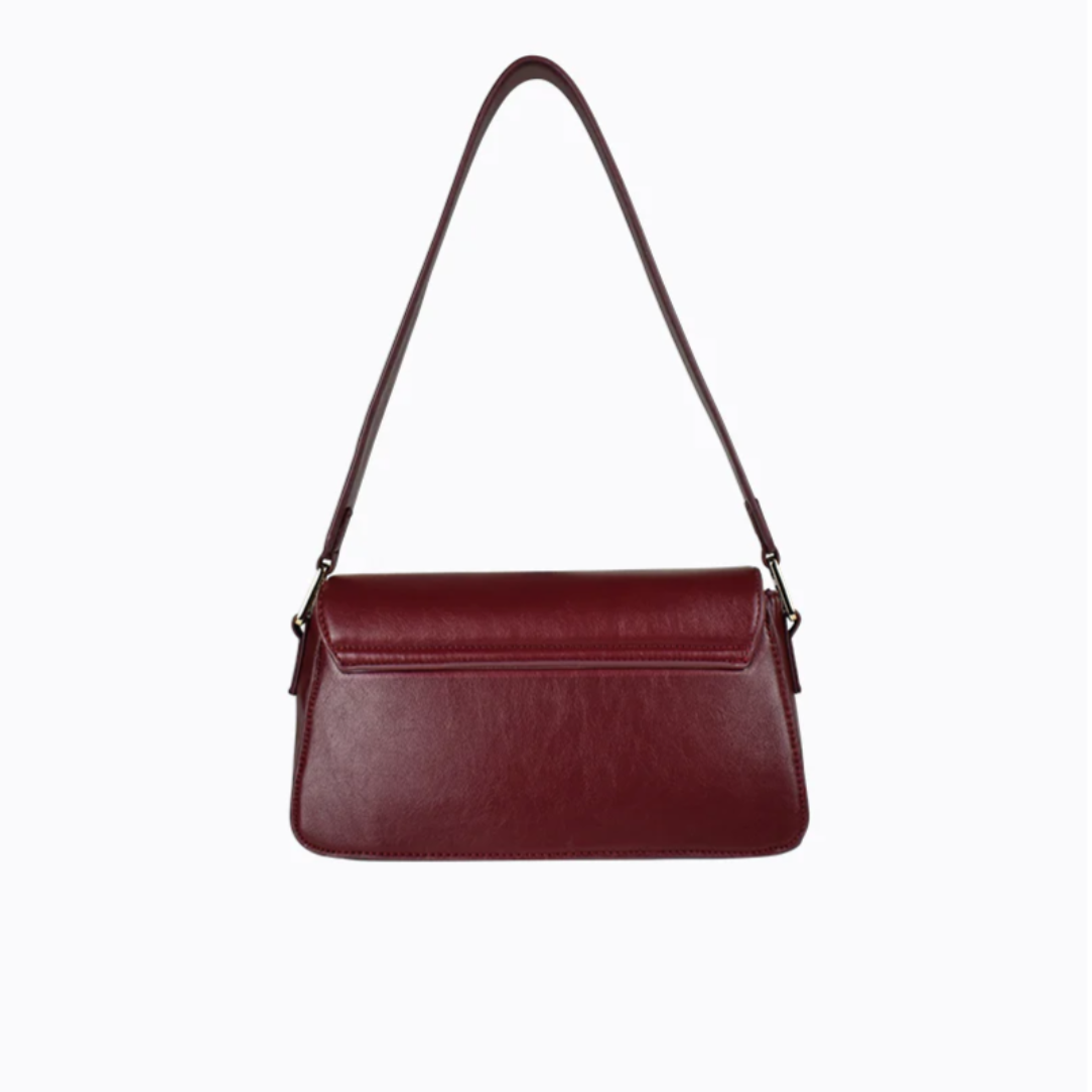 Jocelyn Flapover Shoulder Bag - Cherry