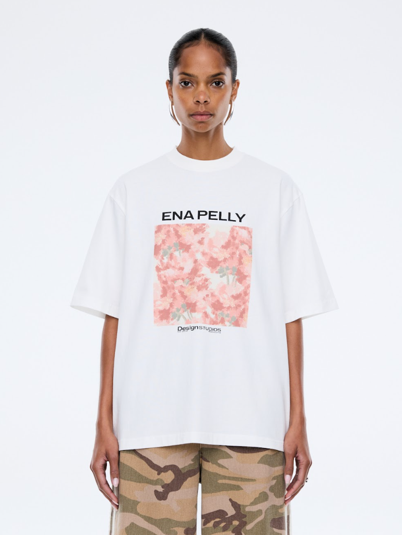 Coral Floral Tee
