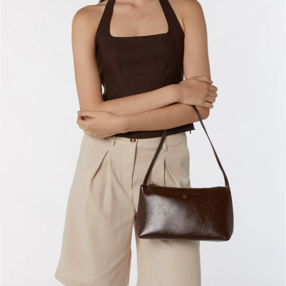 Monaco Shoulder Bag - Choc
