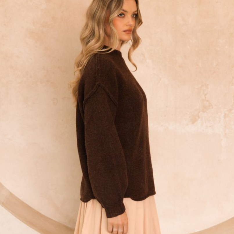 Mia Chocolate Knit