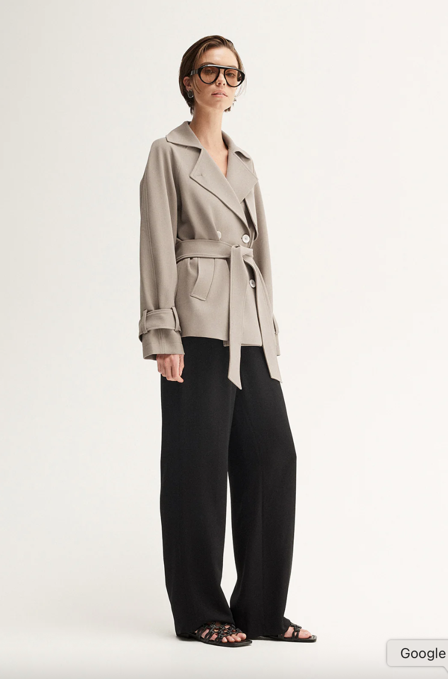Selena Cropped Trench Coat