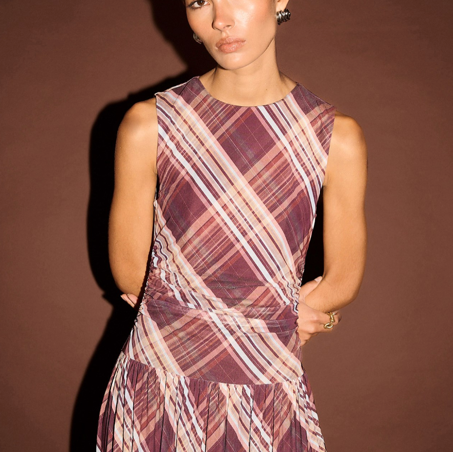 Arles Drop Waist Mesh Dress
