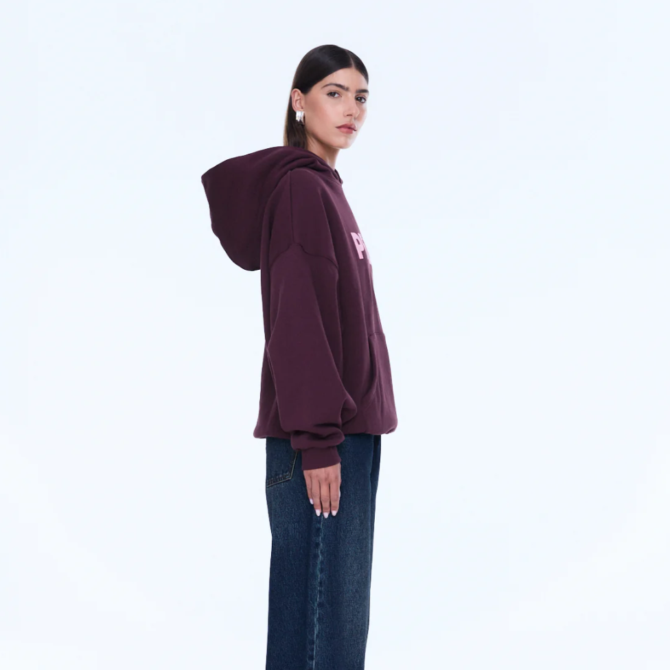 Cassie Oversized Hoodie - Deep Cherry