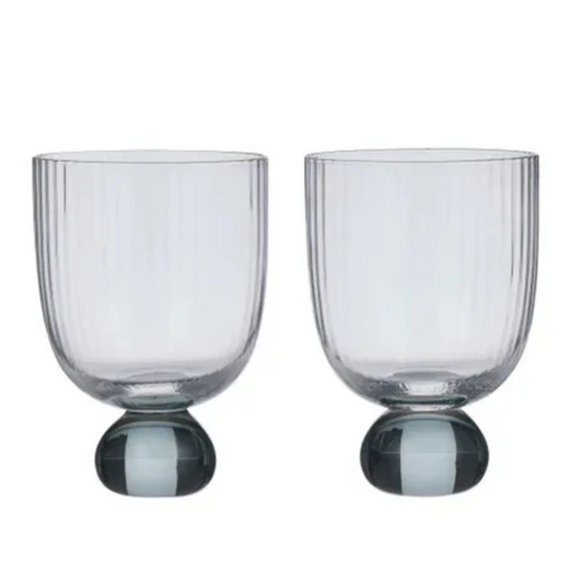 Giselle Ribbed Goblets 2pc - CLICK & COLLECT ONLY