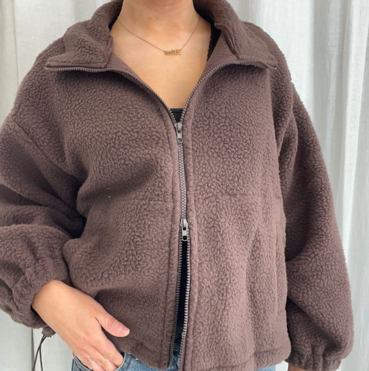 Teddy zip up jacket