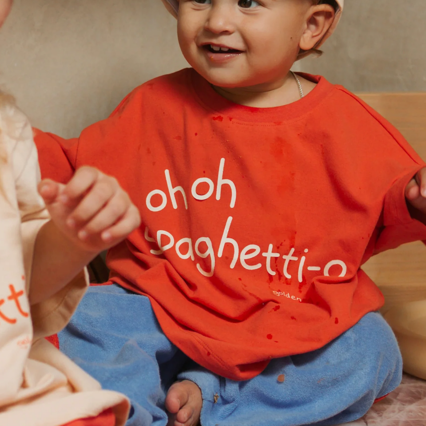 Spaghetti-O Mid Sleeve Tee - Tomato