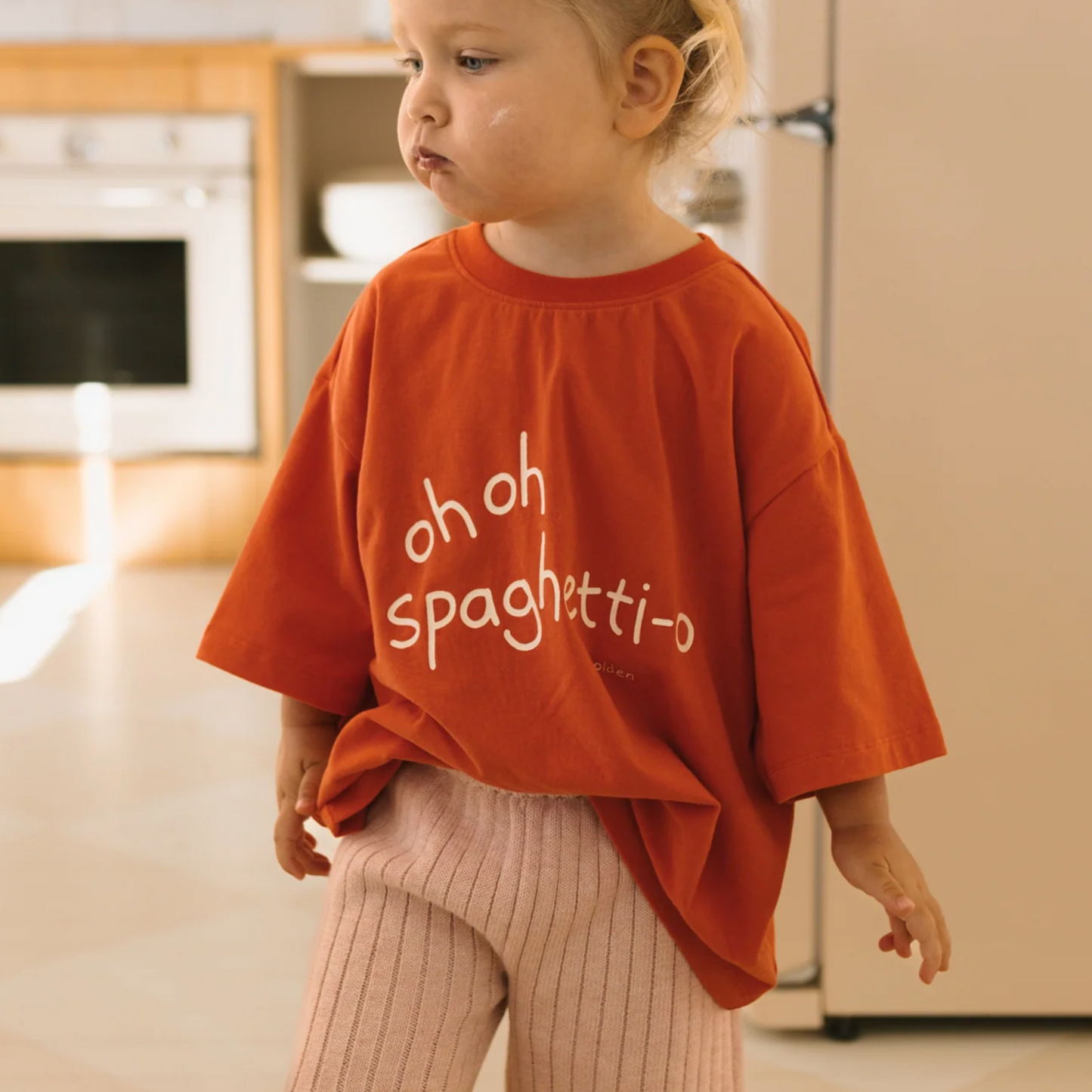 Spaghetti-O Mid Sleeve Tee - Tomato