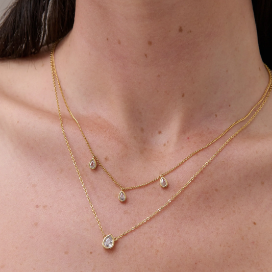 Teardrop 18K Gold Plated Necklace