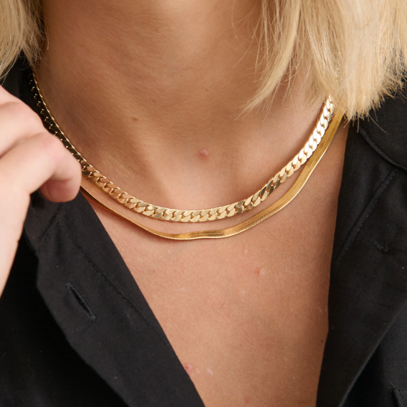 Ruby 5mm Chain 18K Gold Plated Necklace
