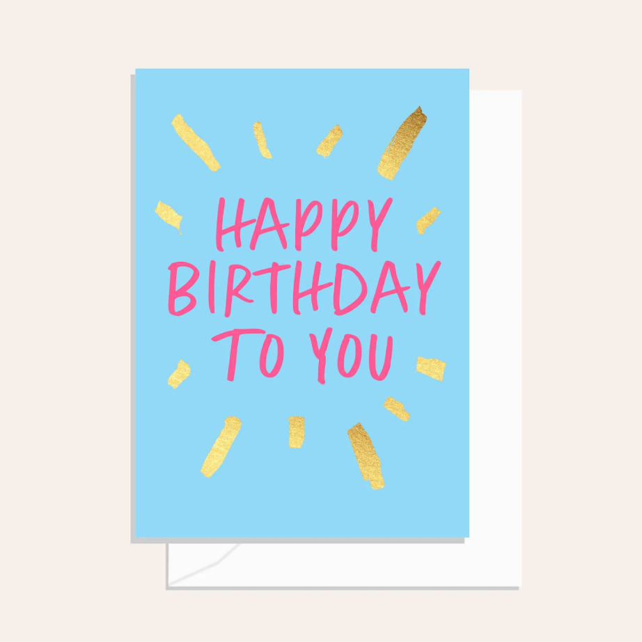 Greetings Card - Sparkler Birthday Blue