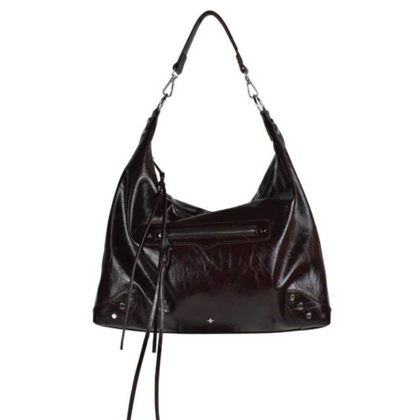Infinity Hobo Bag - Chocolate Crinkle/Silver