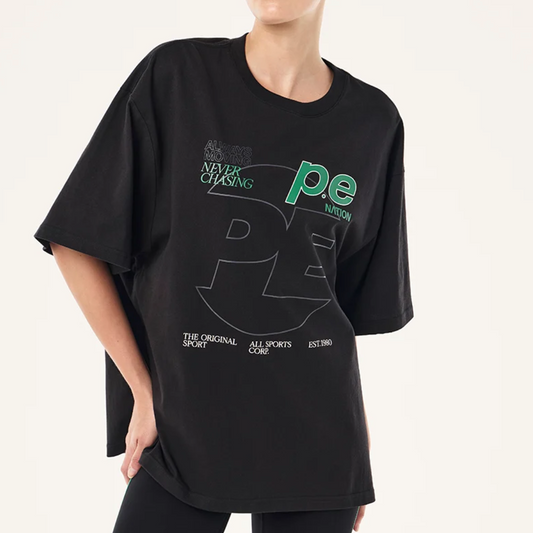Current oversized tee in black