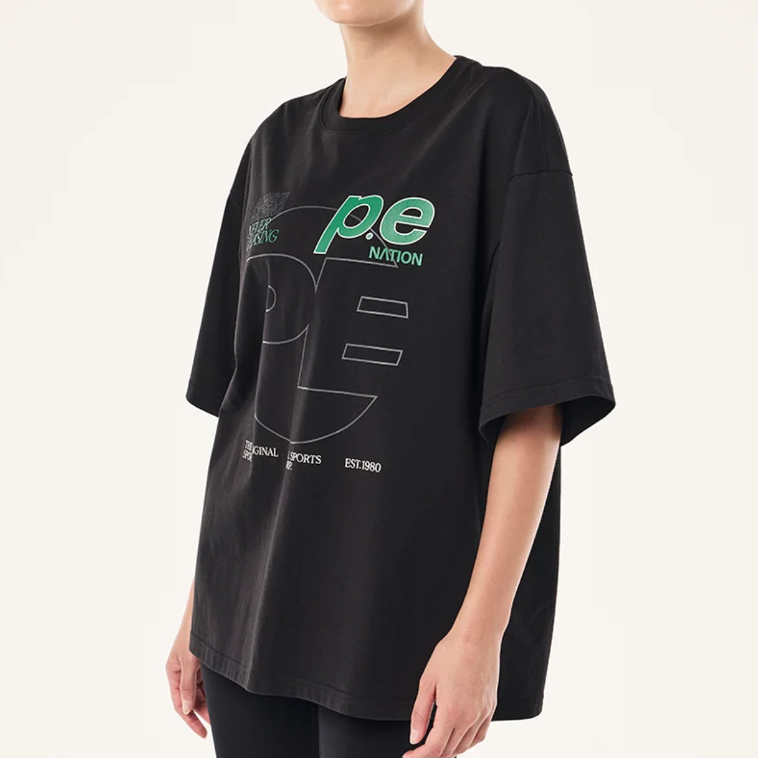 Current oversized tee in black