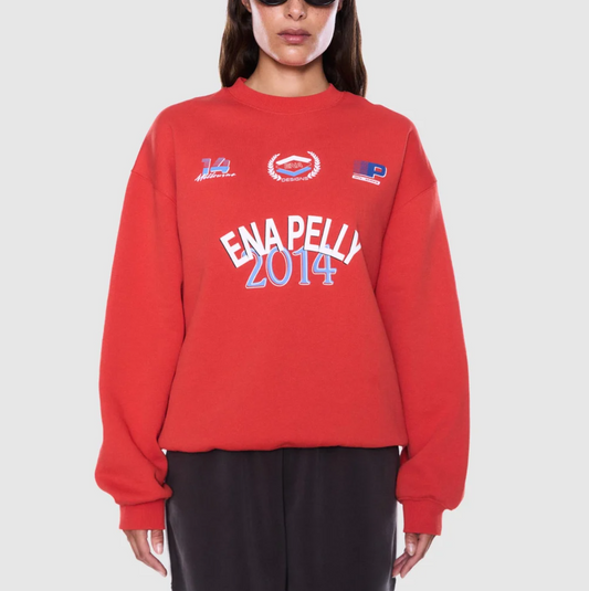 Mila Oversized Sweater - Vintage Red