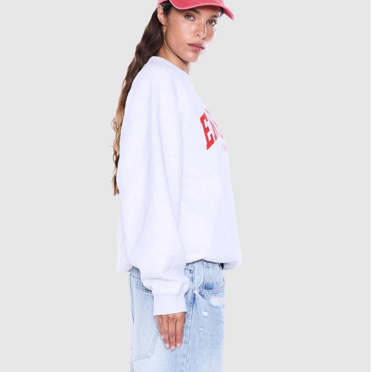 Mila Oversized Sweater - Marle White