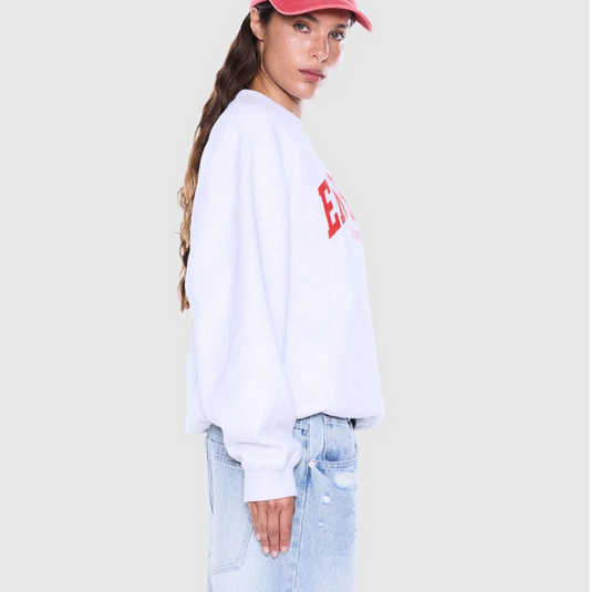 Mila Oversized Sweater - Marle White