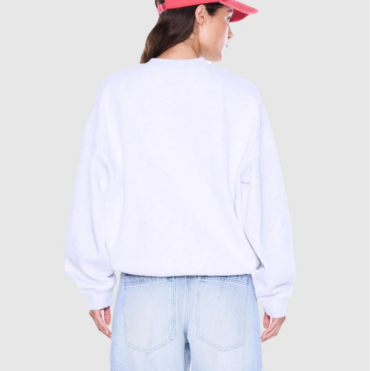 Mila Oversized Sweater - Marle White