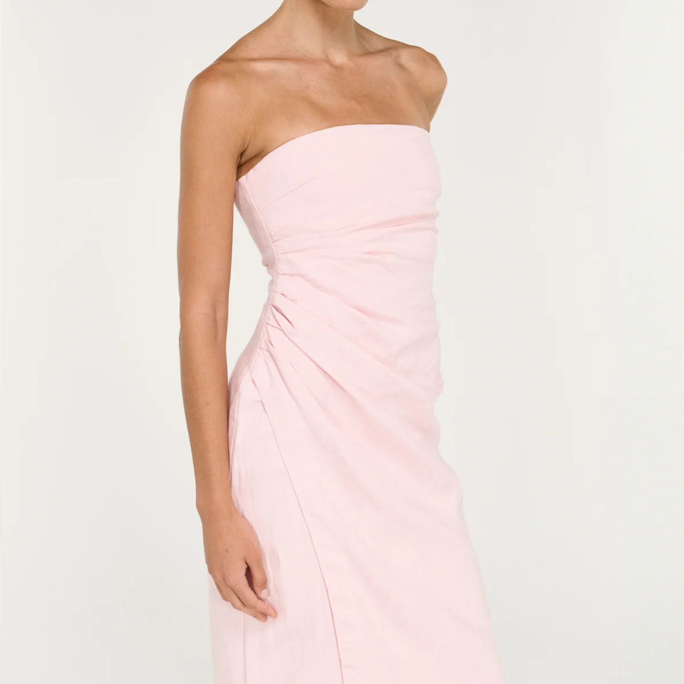 Avella Strapless Midi Dress