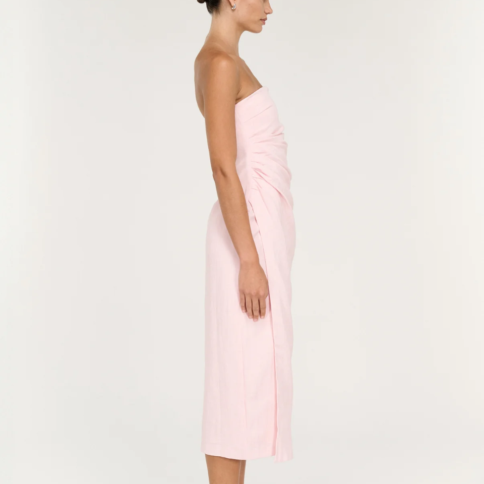 Avella Strapless Midi Dress