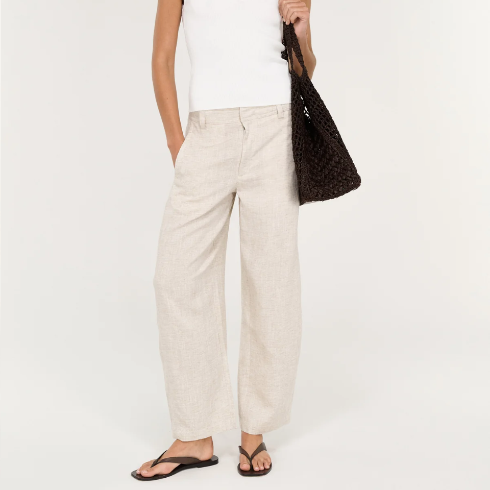 Neve Linen Barrel Leg Pant