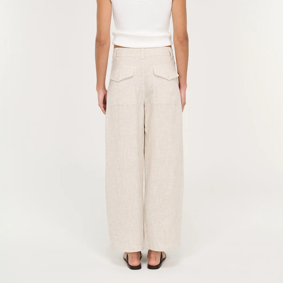 Neve Linen Barrel Leg Pant